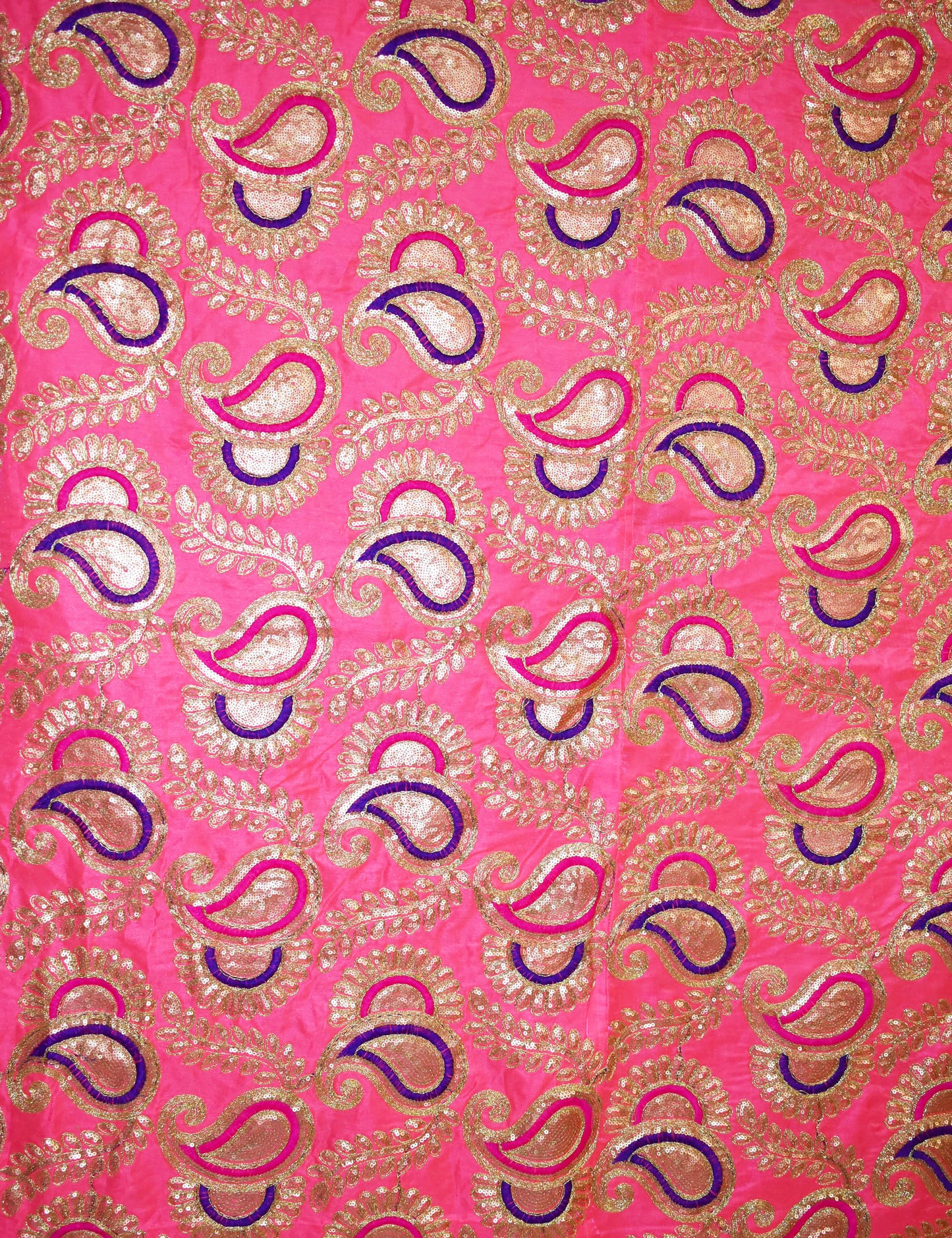 Neon Pink Embroidered Backdrop ( Rental )