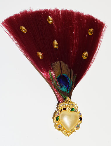 Red & Gold Peacock Kalgi