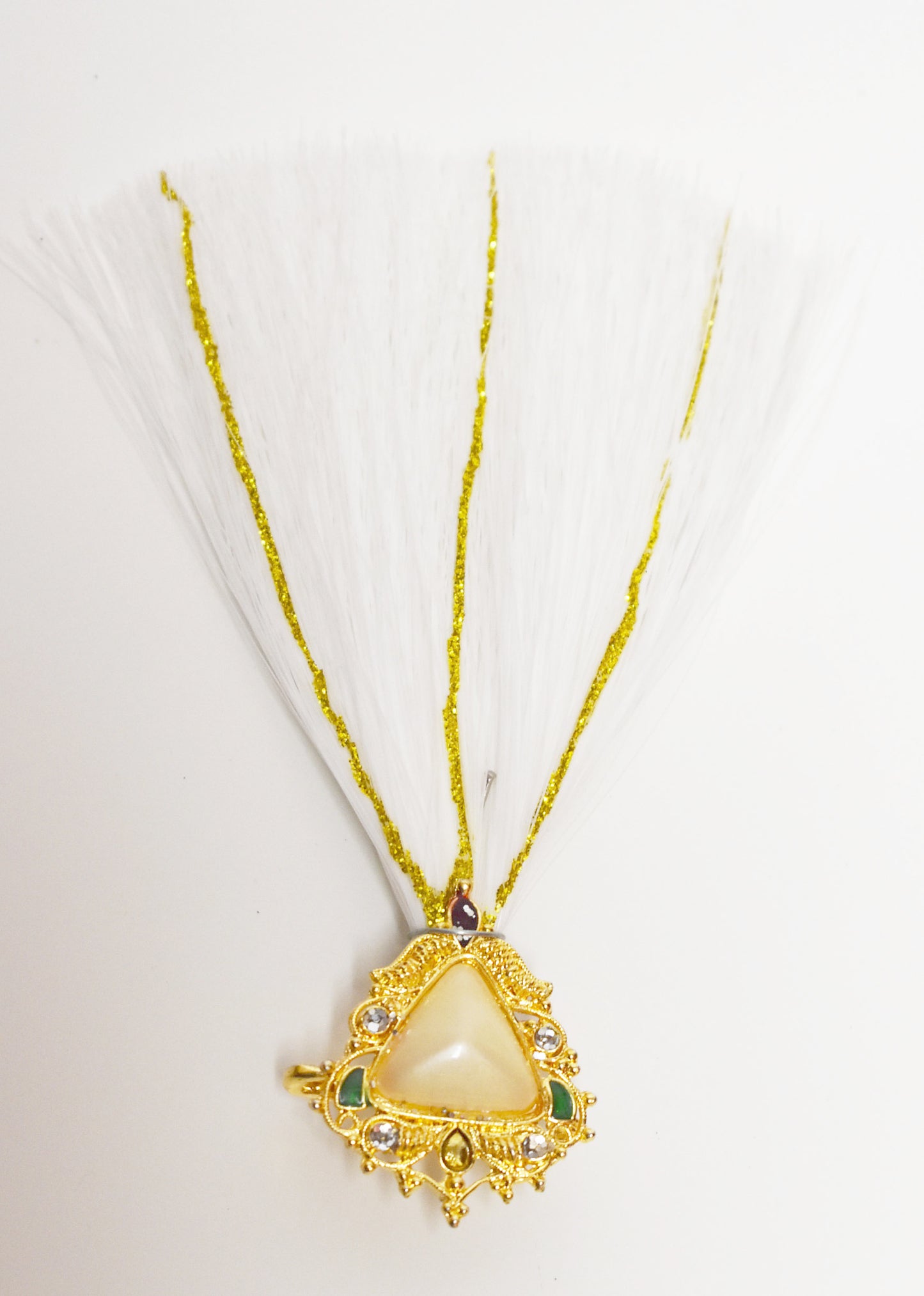 White and Gold Kalgi for groom