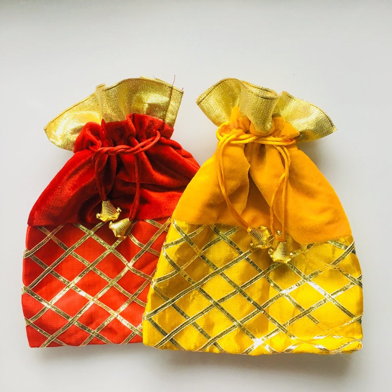 Velvet Indian Favor bags